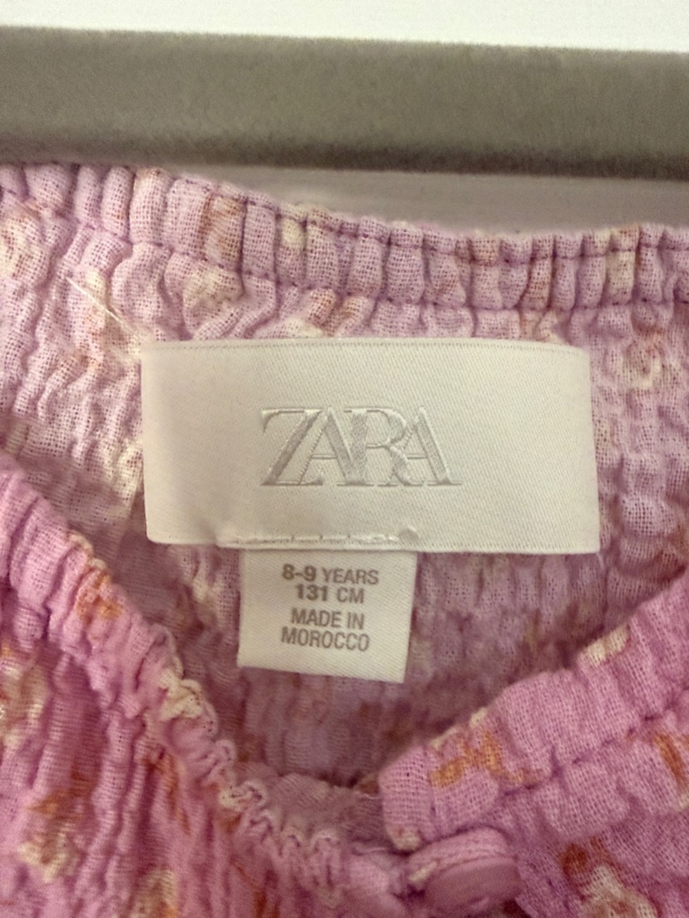Zara Lilac Textured Ruffle-Trim Button Front Top - Picture 2 of 3